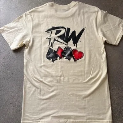 T-shirt Rw couleur crème taille S logo brodé rw